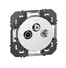 Prise TV-R-SAT 1 câble finition blanc - dooxie Legrand - 600353