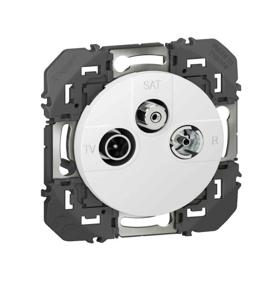 Prise TV-R-SAT 1 câble finition blanc - dooxie Legrand - 600353