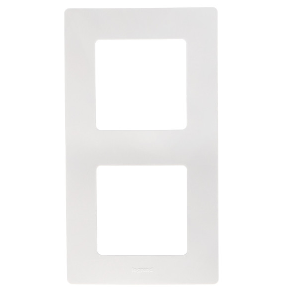 Plaque de finition 2 postes -Pur Niloé - Legrand - 665002