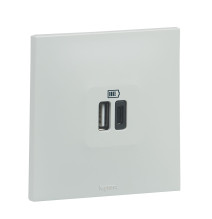 Chargeur USB A+C Urbano finition gris Legrand - UB3510GR