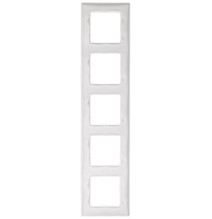 Plaque de finition 5 postes - blanc - Thermoplastique -