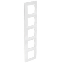 Plaque de finition 5 postes - blanc - Thermoplastique -