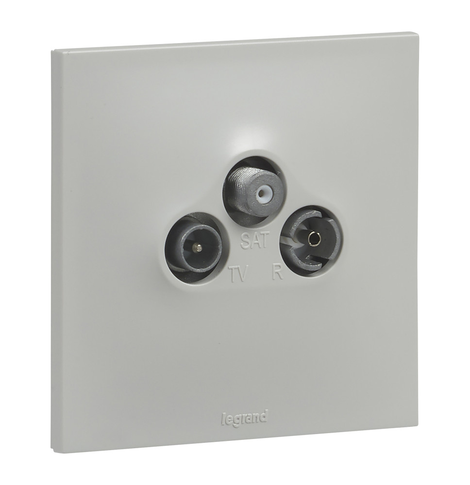 Prise TV/R/SAT etoile Urbano finition gris Legrand - UB4114GR