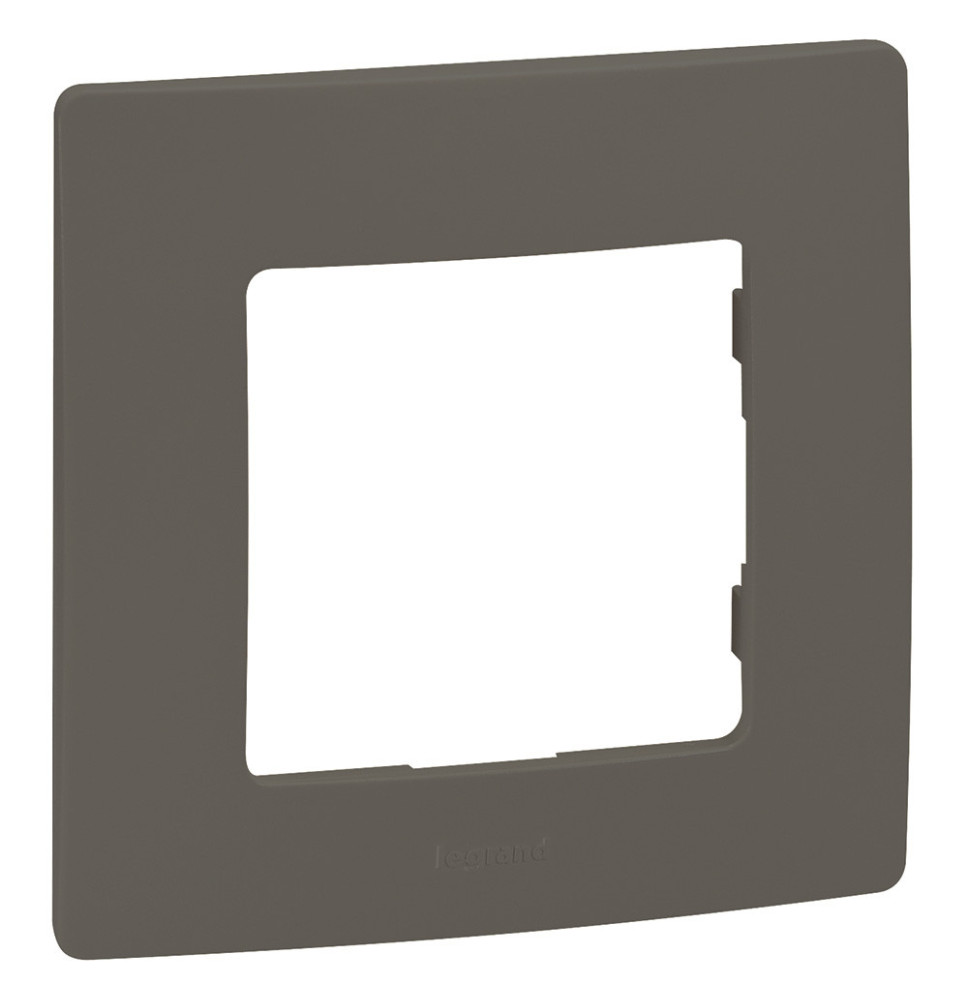 Plaque de finition 1 poste - taupe - Thermoplastique brillant -