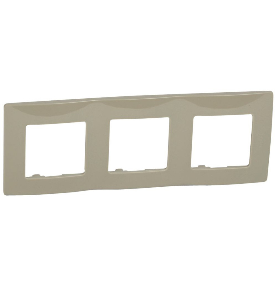 Plaque de finition 3 postes - taupe - thermoplastique -