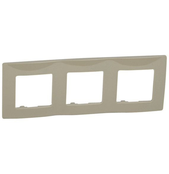 Plaque de finition 3 postes - taupe - thermoplastique -