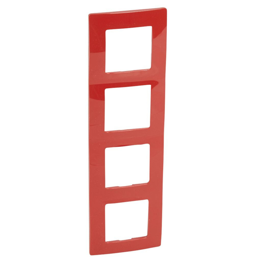 Plaque de finition quadruple rouge thermoplastique brillant -