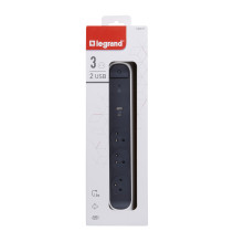 Rallonge multiprise avec bloc rotatif de 3 prises 2P+T