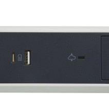 Rallonge multiprise avec bloc rotatif de 3 prises 2P+T