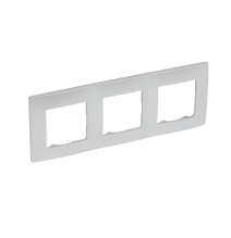 Plaque de finition 3 postes - aluminium - fixation a clipser -
