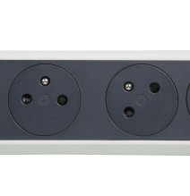 Rallonge multiprise avec bloc rotatif de 4 prises 2P+T Surface