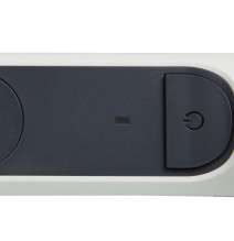 Rallonge multiprise bloc rotatif 4 prises 2P+T, disjoncteur