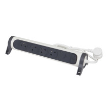 Rallonge multiprise bloc rotatif 4 prises 2P+T, disjoncteur
