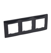 Plaque de finition 3 postes - onyx - Thermoplastique - Fixation