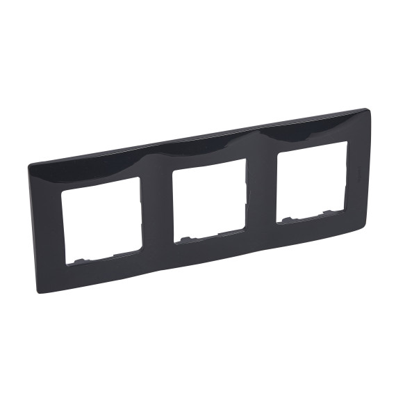 Plaque de finition 3 postes - onyx - Thermoplastique - Fixation