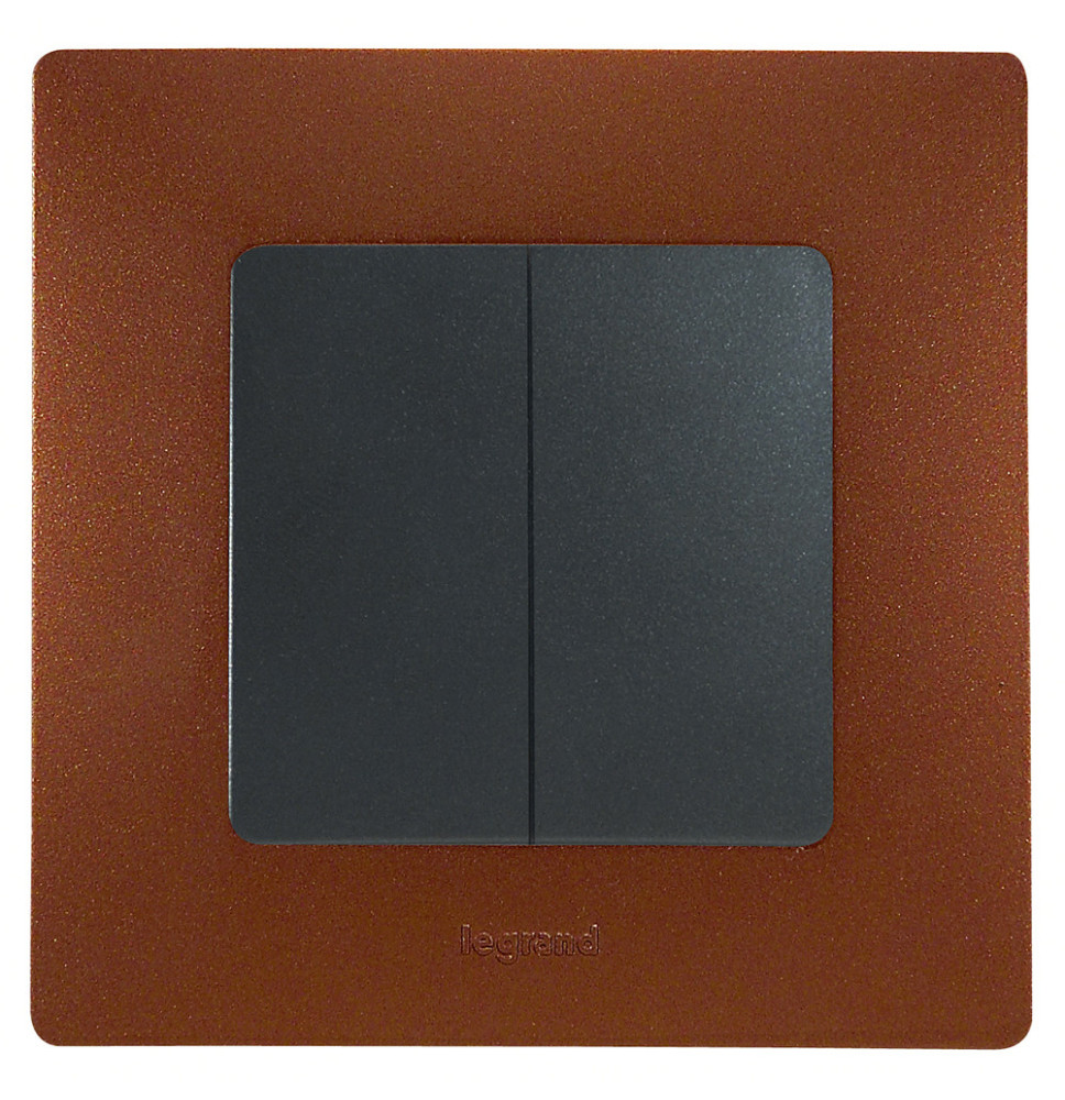 Plaque de finition 1 poste Niloé Cacao Legrand - 096708