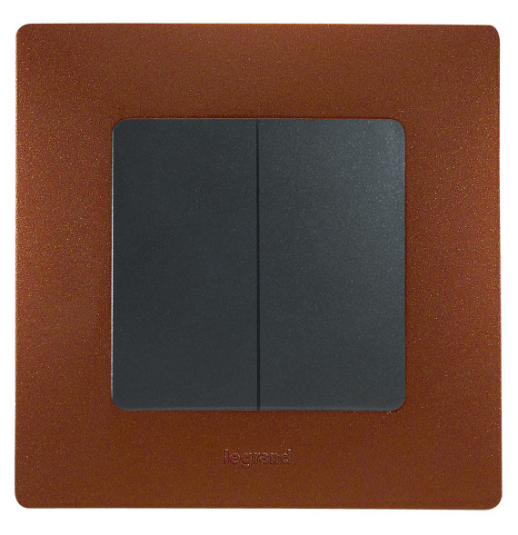 Plaque de finition 1 poste Niloé Cacao Legrand - 096708