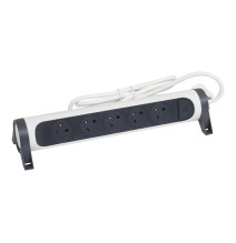 Rallonge multiprise avec bloc rotatif de 5 prises 2P+T Surface