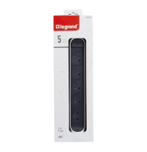 Rallonge multiprise avec bloc rotatif de 5 prises 2P+T Surface