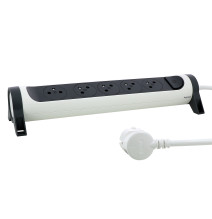 Rallonge multiprise avec bloc rotatif de 5 prises 2P+T Surface
