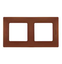 Plaque de finition Niloé 2 postes - Cacao Legrand - 096718