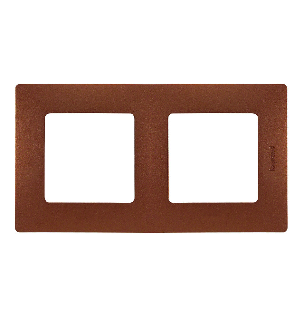 Plaque de finition Niloé 2 postes - Cacao Legrand - 096718