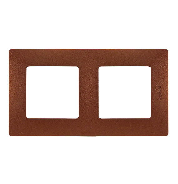 Plaque de finition Niloé 2 postes - Cacao Legrand - 096718