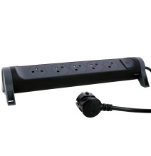 Rallonge multiprise avec bloc rotatif de 5 prises 2P+T Surface