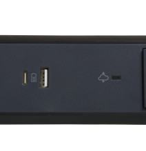 Rallonge multiprise avec bloc rotatif de 5 prises 2P+T