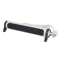 Rallonge multiprise avec bloc rotatif de 5 prises 2P+T Surface