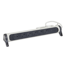 Rallonge multiprise avec bloc rotatif de 6 prises 2P+T