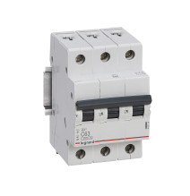 Disjoncteur RX³ 4500A 3P 63A courbe C - Legrand - 419714