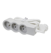 Rallonge multiprise extra-plate équipée de 3 prises 2P+T 16A