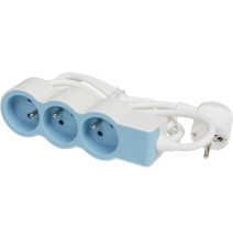 Rallonge multiprise extra-plate équipée de 3 prises 2P+T 16A