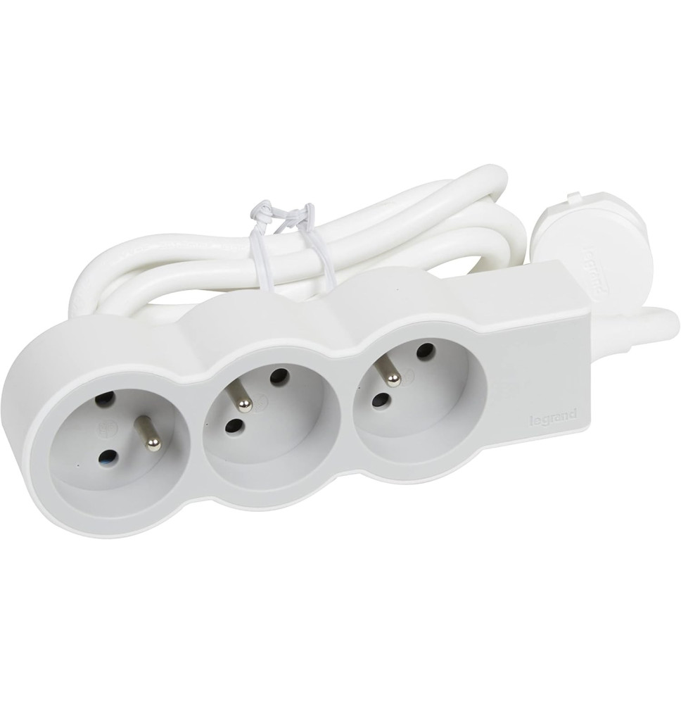 Rallonge multiprise extra-plate équipée de 3 prises 2P+T 16A