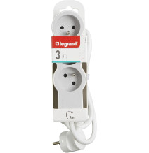 Rallonge multiprise extra-plate équipée de 3 prises 2P+T 16A