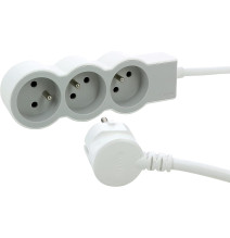 Rallonge multiprise extra-plate équipée de 3 prises 2P+T 16A