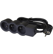 Rallonge multiprise extra-plate équipée de 3 prises 2P+T 16A