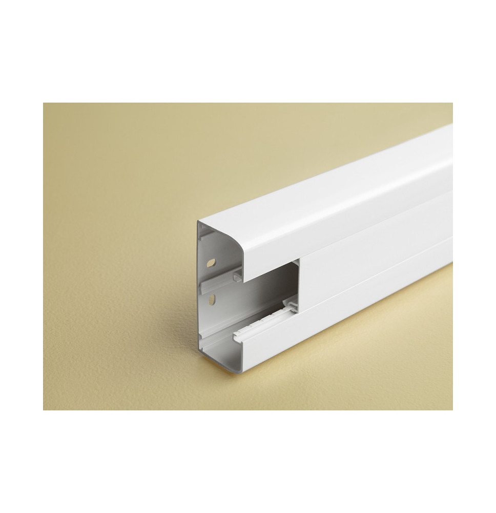 Goulotte 1 compartiment à clippage direct 50x105mm - blanc