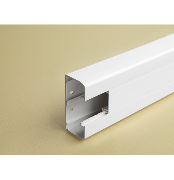 Goulotte 1 compartiment à clippage direct 50x105mm - blanc