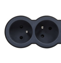 Rallonge multiprise extra-plate équipée de 4 prises 2P+T 16A