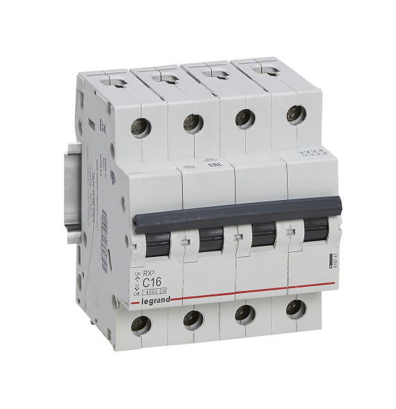 Disjoncteur RX³ 4500A 4P 16A courbe C - Legrand - 419741