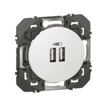 Double prise USB Type-A dooxie 3A15W finition blanc - Legrand -