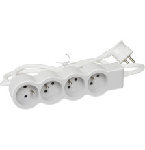 Rallonge multiprise extra-plate équipée de 4 prises 2P+T 16A
