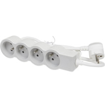 Rallonge multiprise extra-plate équipée de 4 prises 2P+T 16A