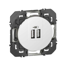 Double prise USB Type-A dooxie 3A15W finition blanc - Legrand -
