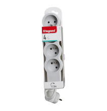 Rallonge multiprise extra-plate équipée de 4 prises 2P+T 16A