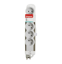 Rallonge multiprise extra-plate équipée de 5 prises 2P+T 16A