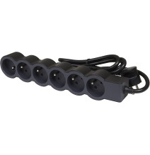 Rallonge multiprise extra-plate équipée de 6 prises 2P+T 16A