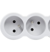 Rallonge multiprise extra-plate équipée de 6 prises 2P+T 16A
